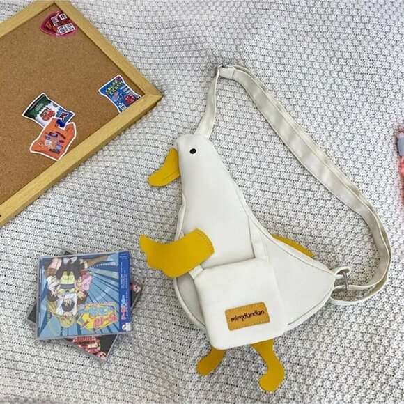 Kawaii Purse, Cute Duck Crossbody Shoulder Bag, Novelty Messenger Purse for Wome - Picture 6 of 7